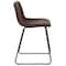 Flash Furniture 24" LeatherSoft Counter Height Barstools, Dark Brown, PK2 2-ET-ER18345-24-DB-GG - alternate 8